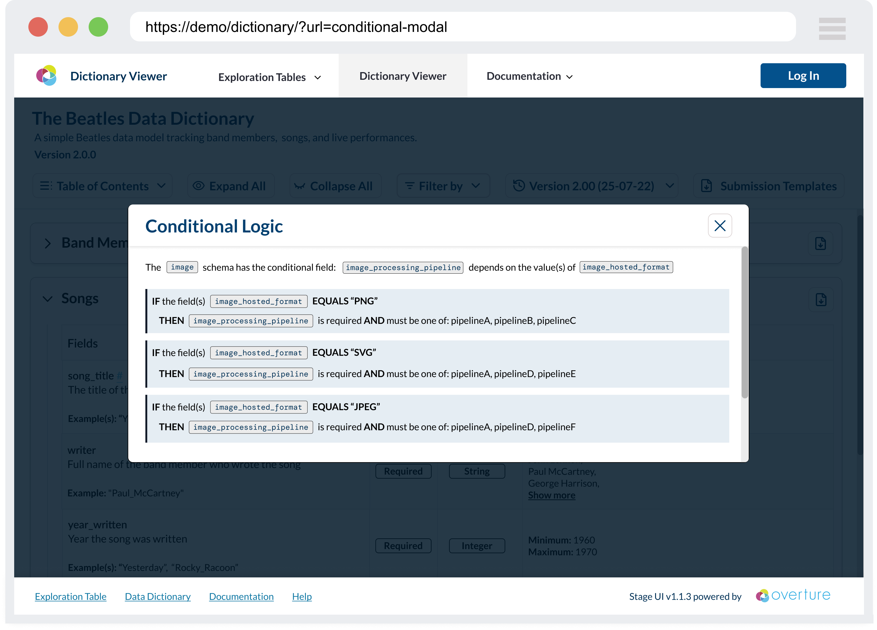 Conditional Logic Modal